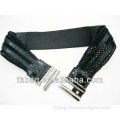 elastic belt with knitted decoration